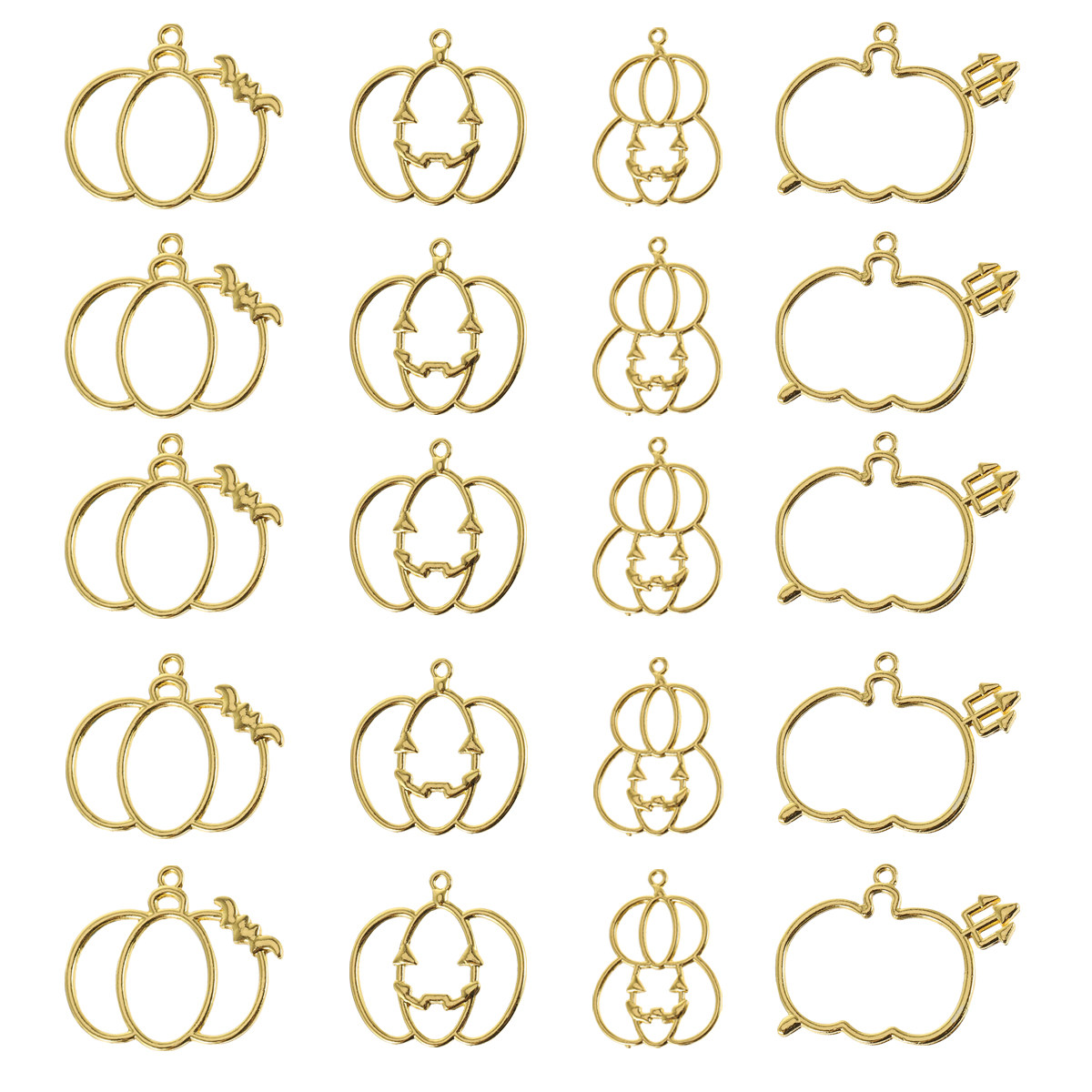 Resin Craft Kit - 20Pcs DIY Pumpkin Resin Pendant Mold