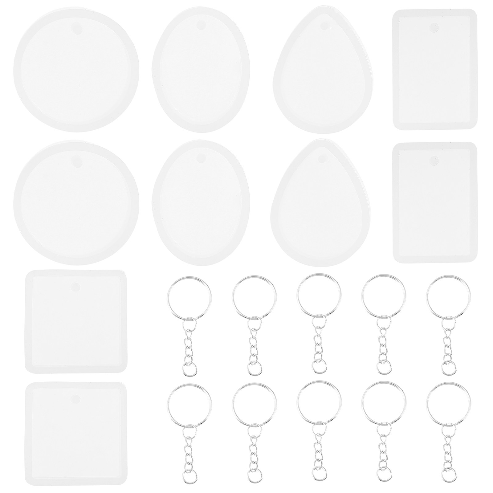 Resin Craft Kit - 10pcs Pendant Mold Set Silicone Resin
