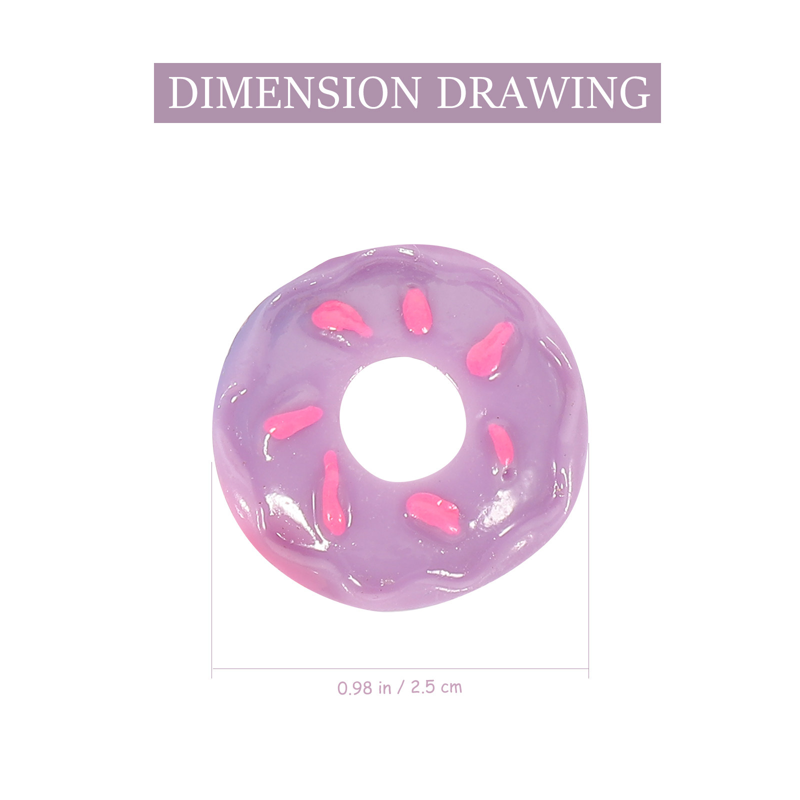 30Pcs Mini Donut Resin Ornamen - Resin Craft Supplies ulasan dan harga