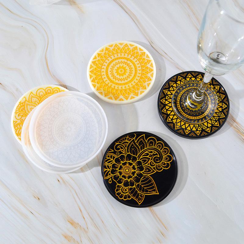 Flower Coaster Silicone Mold E - Coaster Mold Round ulasan dan harga