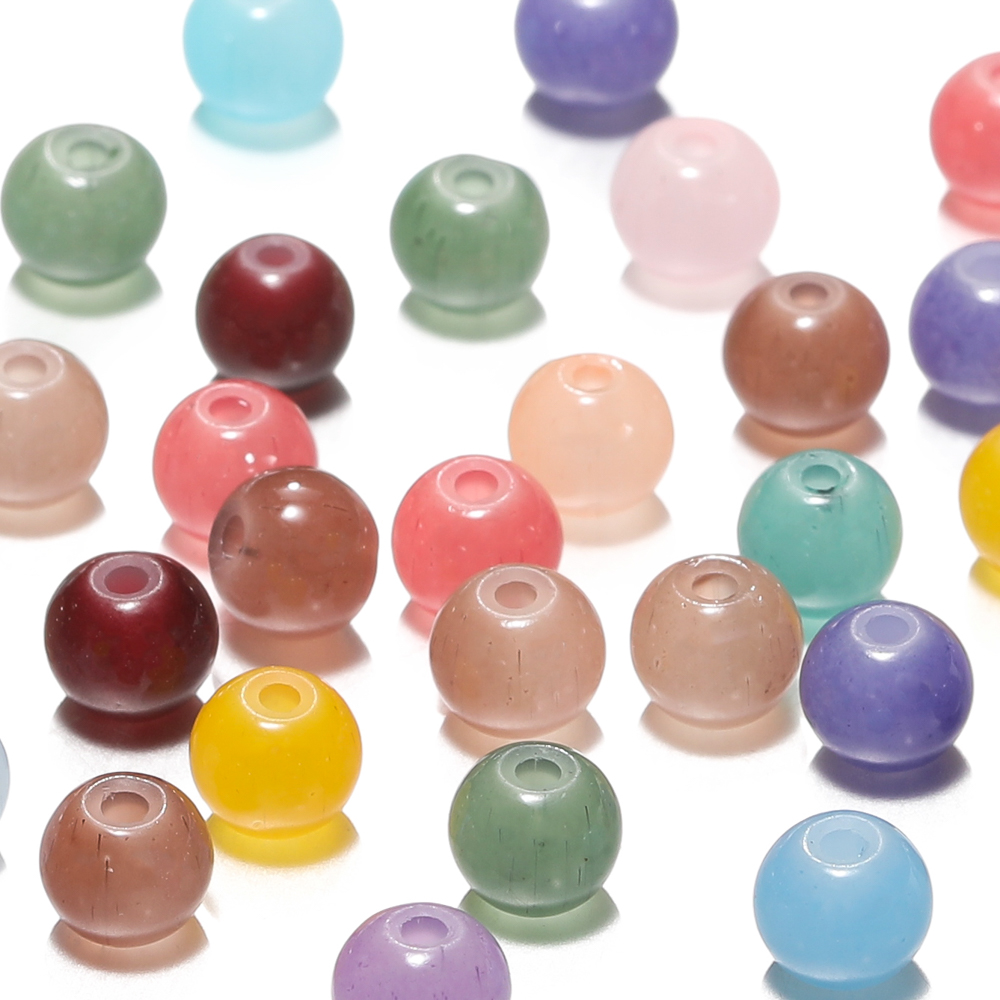 30/50pcs 6mm Glass Round Beads - Resin Craft Material ulasan dan harga
