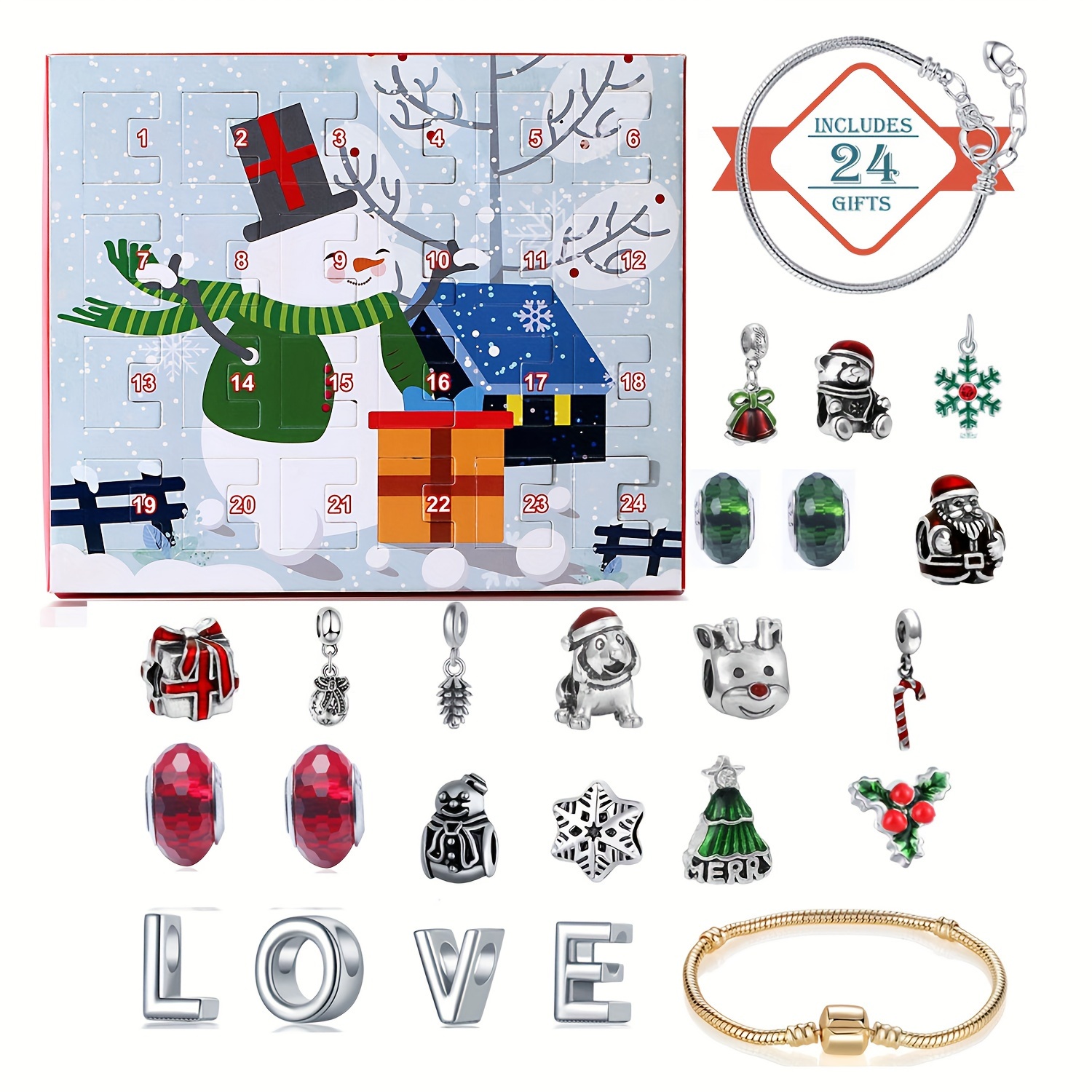 Snowman Christmas Advent Calen - Resin Jewelry Kit ulasan dan harga