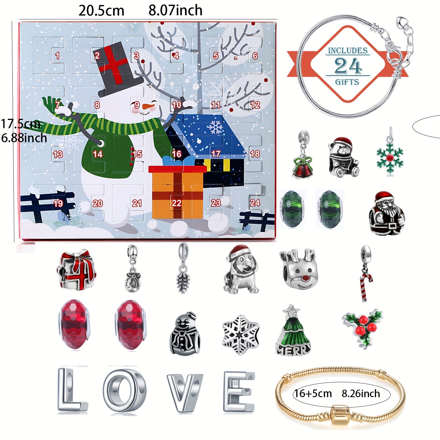 Snowman Christmas Advent Calen - Resin Jewelry Kit ulasan dan harga