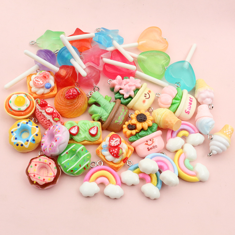 10pcs Mixed Colors Resin Cute  - Flower Preservation Resin ulasan dan harga