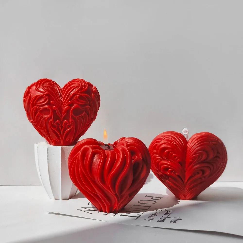 Romantic Heart Silicone Candle - Resin Ocean Wave Mold ulasan dan harga