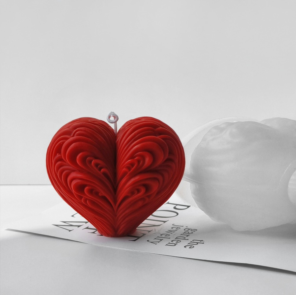 Romantic Heart Silicone Candle - Resin Ocean Wave Mold ulasan dan harga
