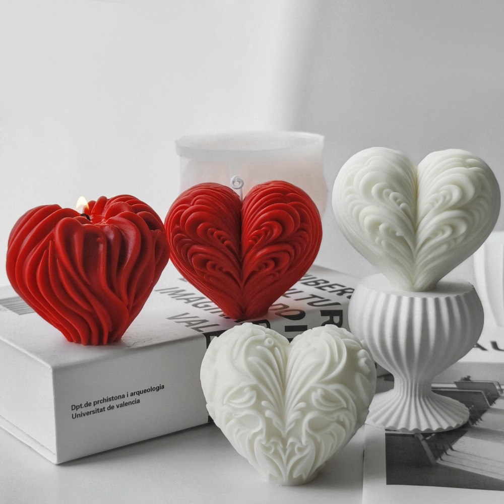 Romantic Heart Silicone Candle - Resin Ocean Wave Mold ulasan dan harga