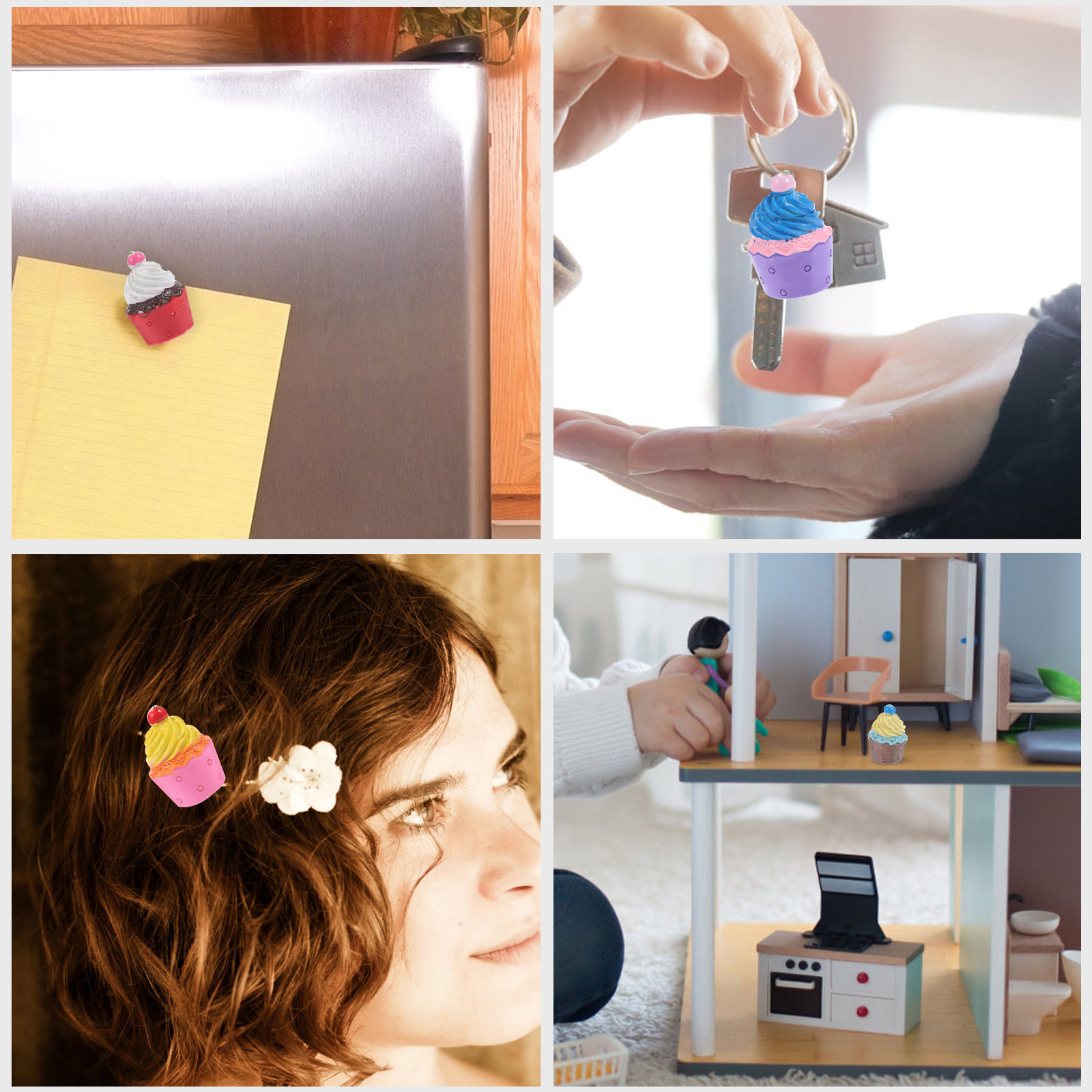 8Pcs Resin Simulated Cupcake D - Resin Craft Supplies ulasan dan harga