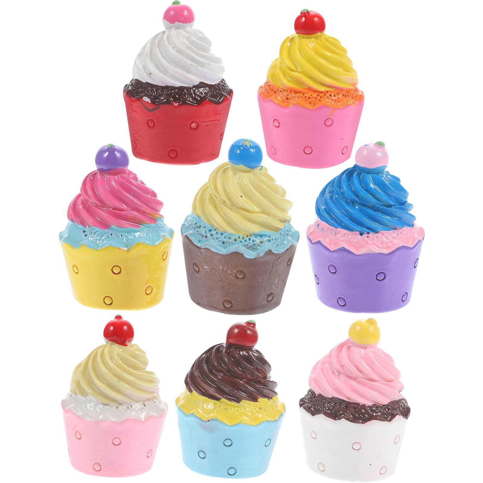 8Pcs Resin Simulated Cupcake D - Resin Craft Supplies ulasan dan harga