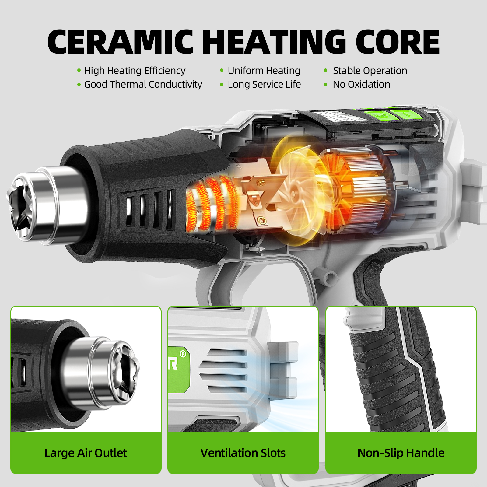 Hot Air Gun with LCD 12 Variab - Heat Gun Small ulasan dan harga