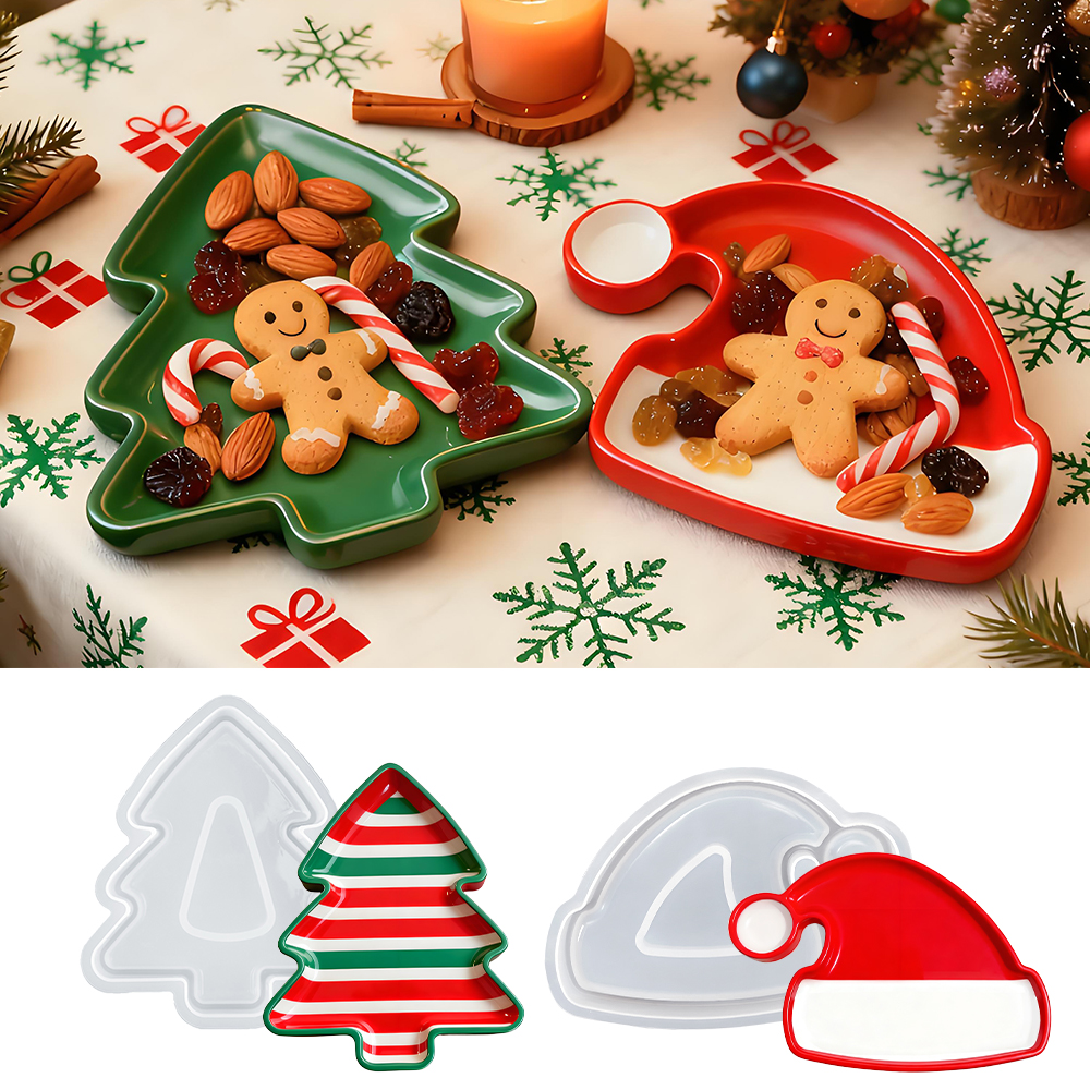 S0246 Christmas Tree Santa Hat - Serving Tray Mold ulasan dan harga