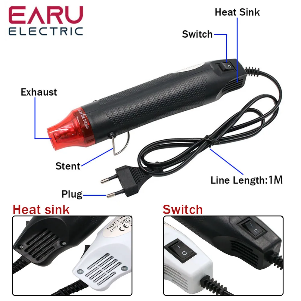 300W Mini Hot Air Gun Handheld - Heat Gun Small ulasan dan harga