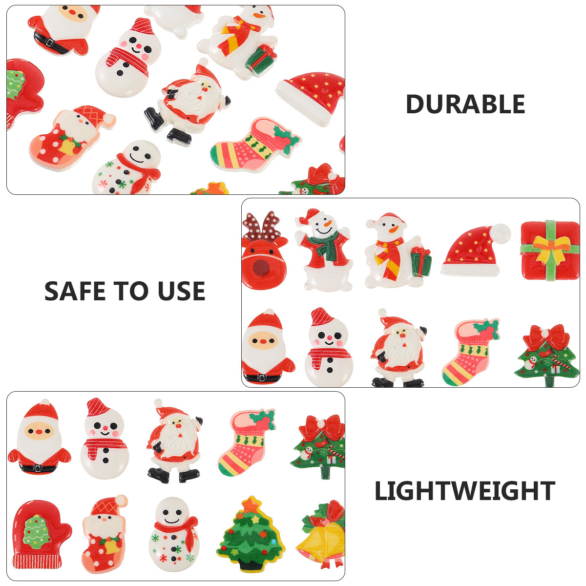 30Pcs Christmas Cartoon Resin  - Resin Craft Supplies ulasan dan harga