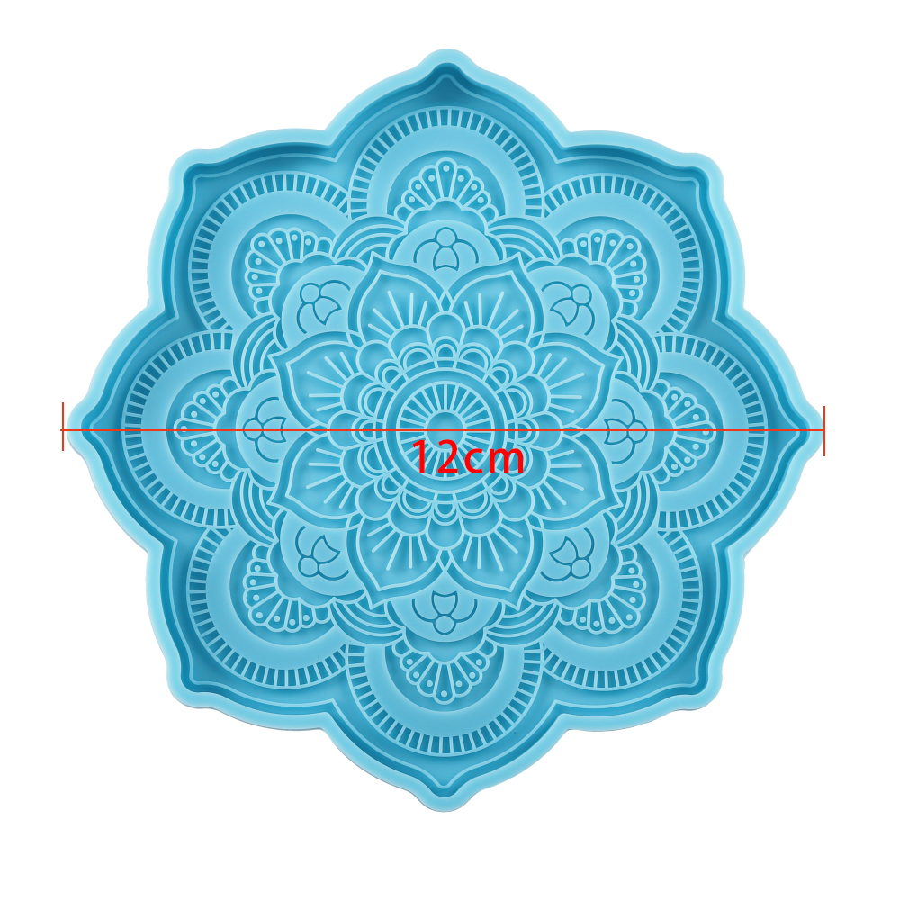 Mandala Coaster Silicone Mold  - Coaster Mold Round ulasan dan harga