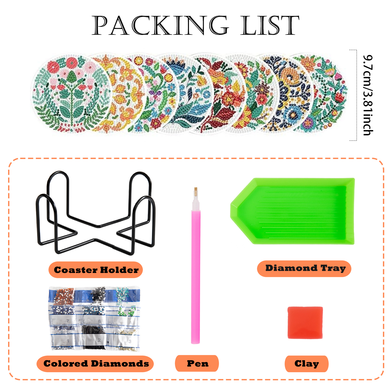 8-piece set/Diamond painting c - Resin Craft Kit ulasan dan harga