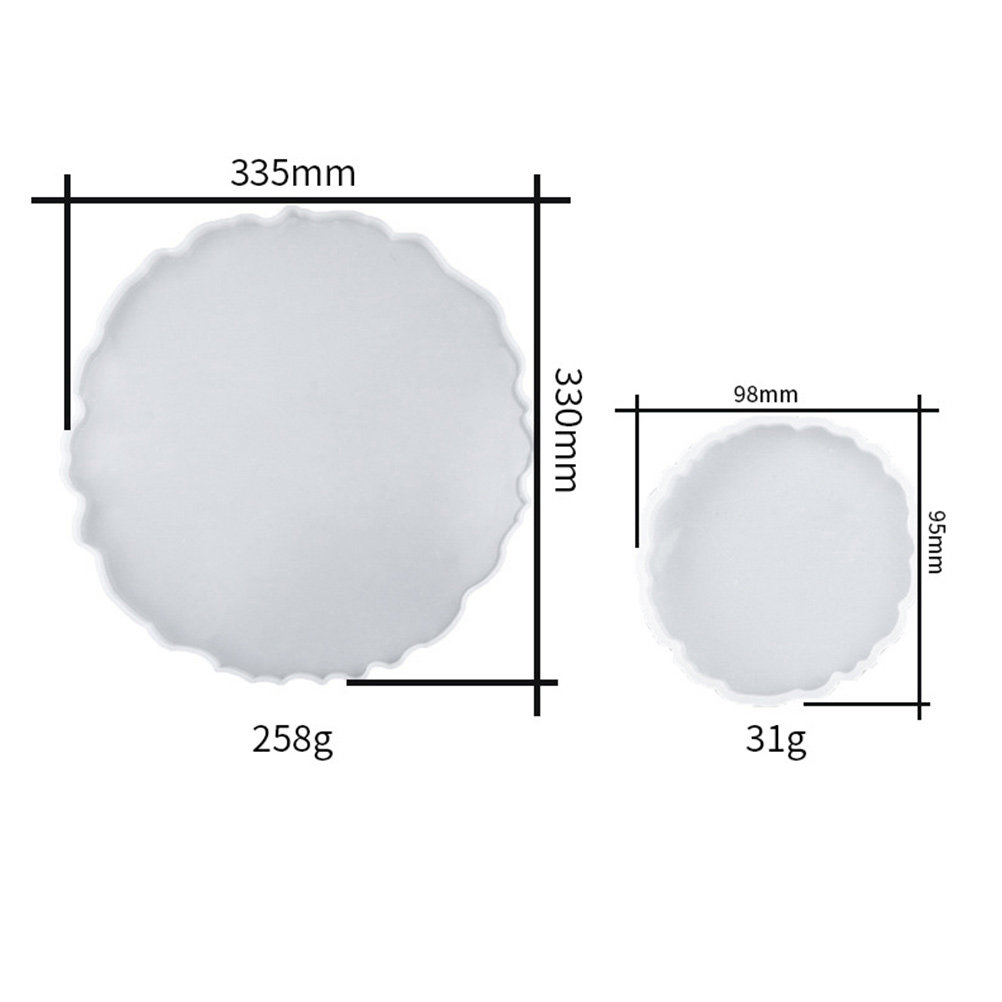 2Pcs Crystal Resin Silicone Tr - Serving Tray Mold ulasan dan harga