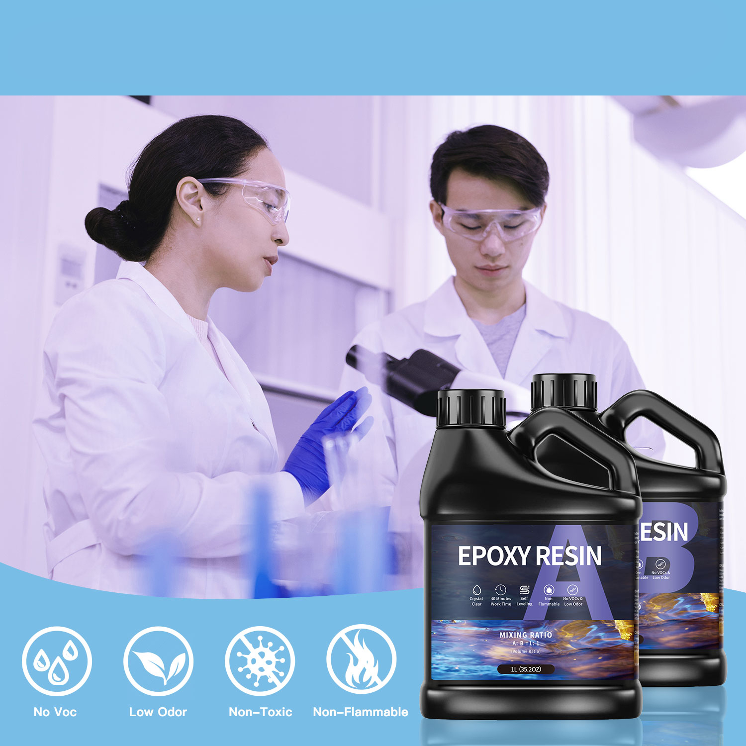 500g/1000g  AB Epoxy Resin Glu - Epoxy Uv Resin Kit ulasan dan harga