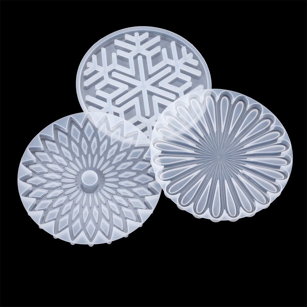 1Pcs Round Coaster Resin Silic - Coaster Mold Round ulasan dan harga
