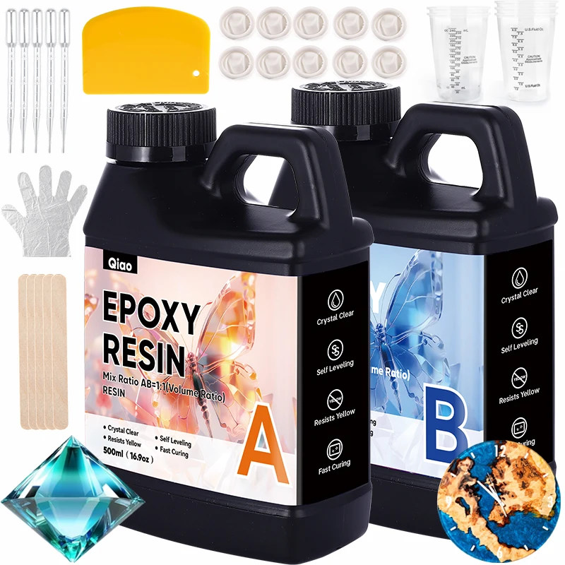 Anti-Yellowing Crystal Clear E - Resin Jewelry Kit ulasan dan harga