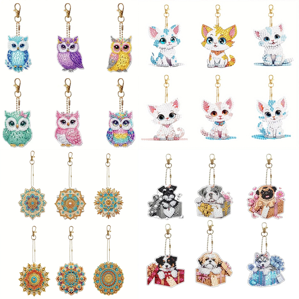 6-piece/set DIY Diamond Keycha - Resin Craft Supplies ulasan dan harga