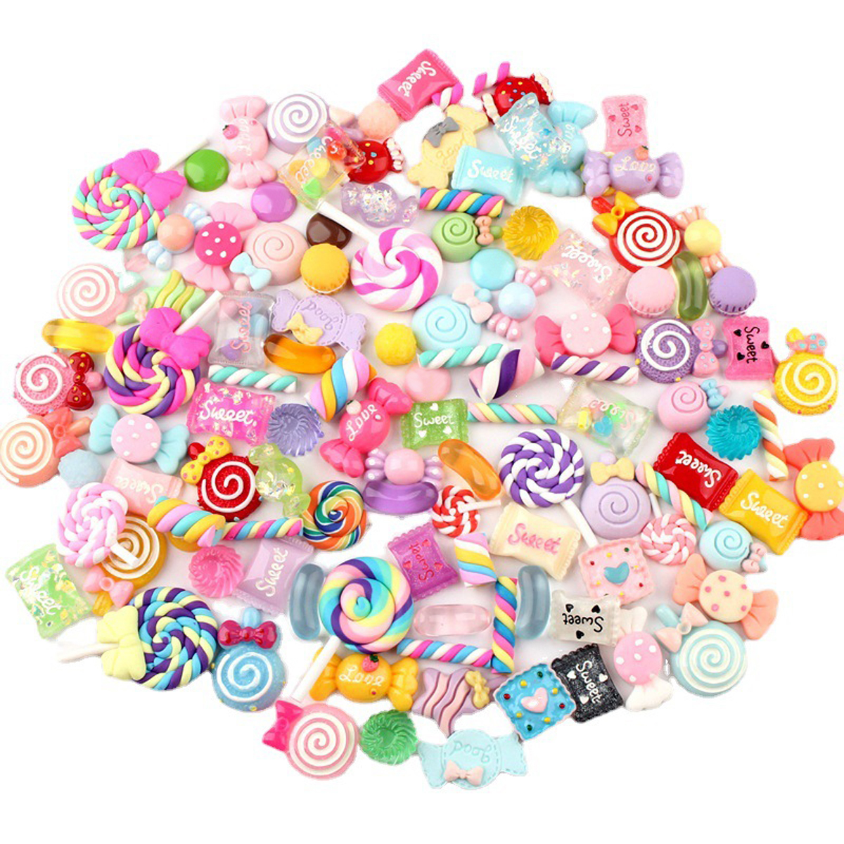30pcs Random Candy Slime Charm - Resin Craft Supplies ulasan dan harga