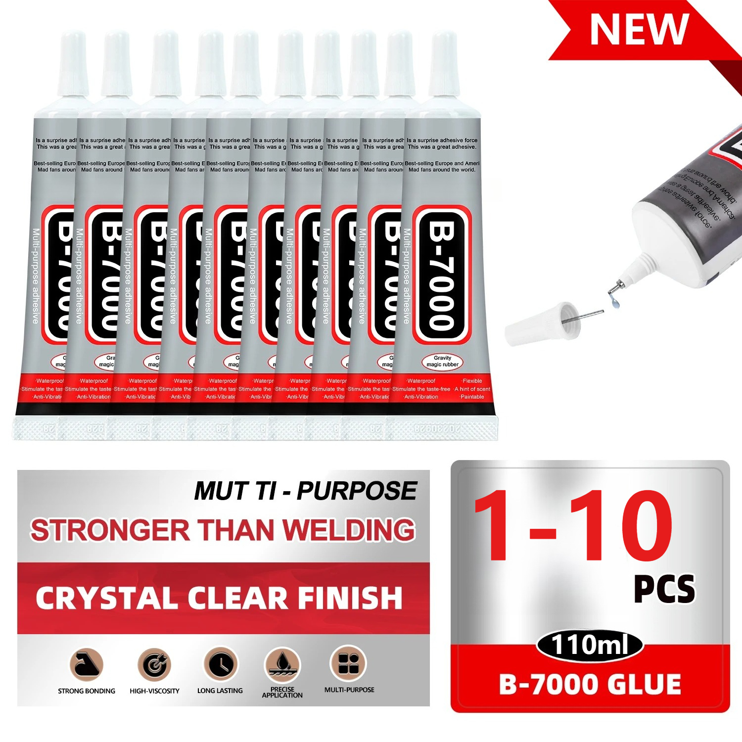 Super Glue B-7000 Loolifl 1-10 - Crafting Resin ulasan dan harga