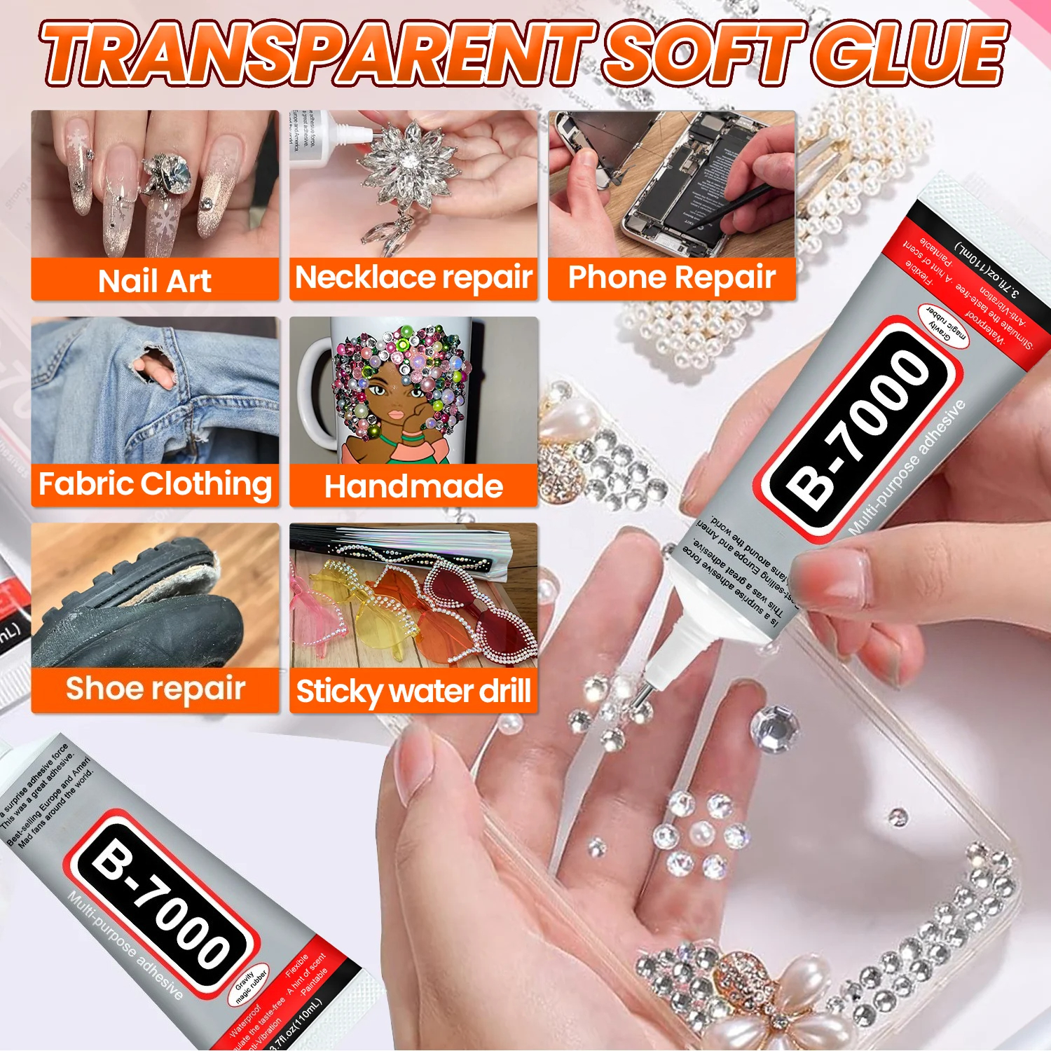 Super Glue B-7000 Loolifl 1-10 - Crafting Resin ulasan dan harga