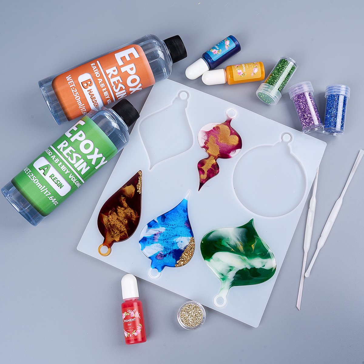 1:1 AB Resin Epoxy Glue Kit Hi - Resin Jewelry Kit ulasan dan harga