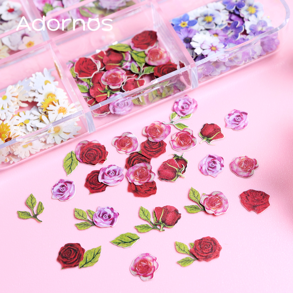 6 Grids Flowers Wood Pulp Chip - Flower Preservation Resin ulasan dan harga