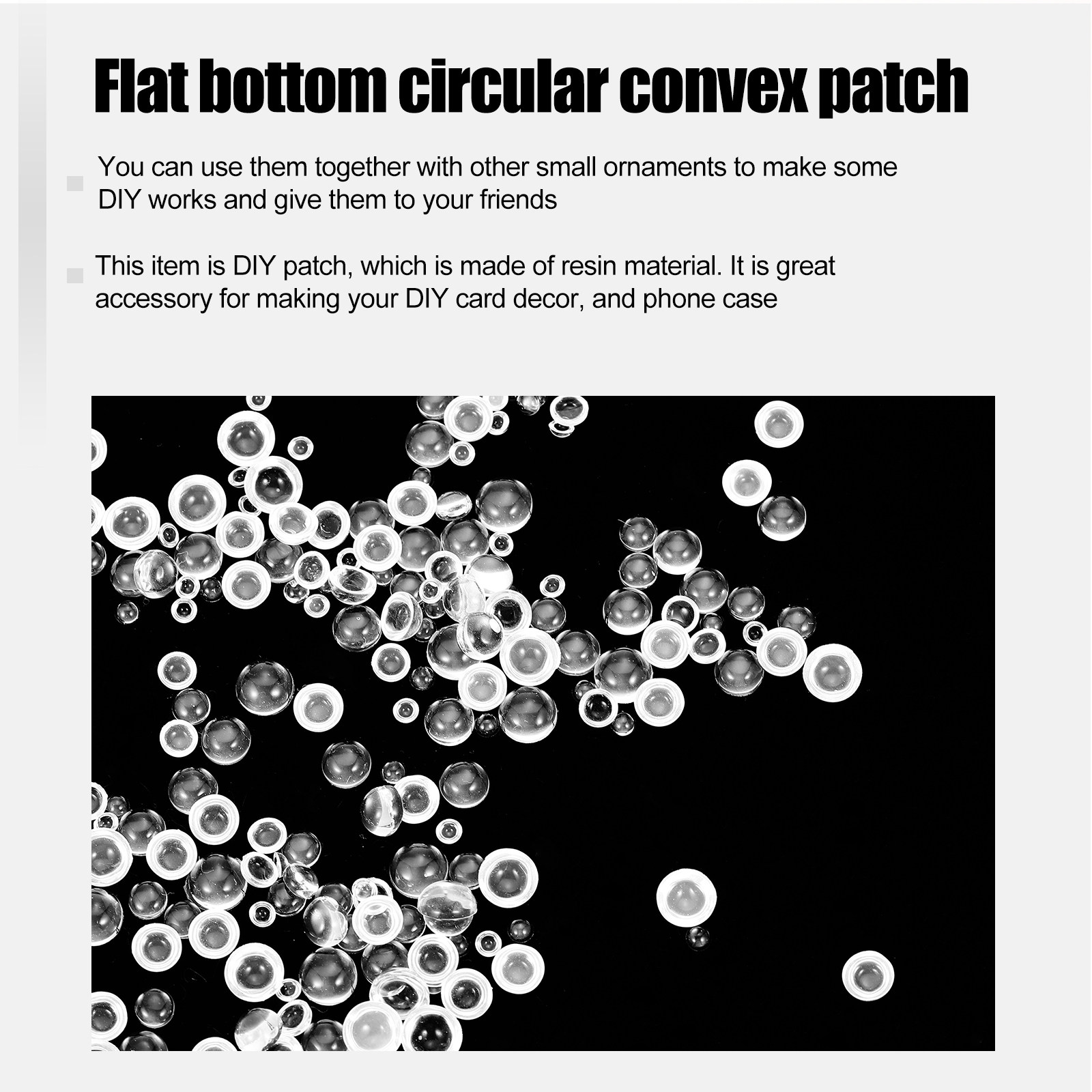 350Pcs Flat Round Resin Patche - Resin Craft Material ulasan dan harga