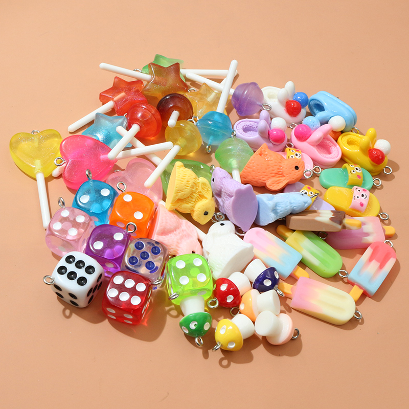10PCS Resin Pendant Charms Rab - Resin Craft Supplies ulasan dan harga
