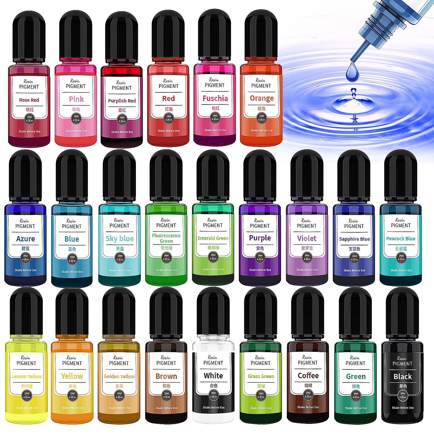 24/30 Colors Set 10ml Epoxy Re - Resin Dye Alcohol ulasan dan harga