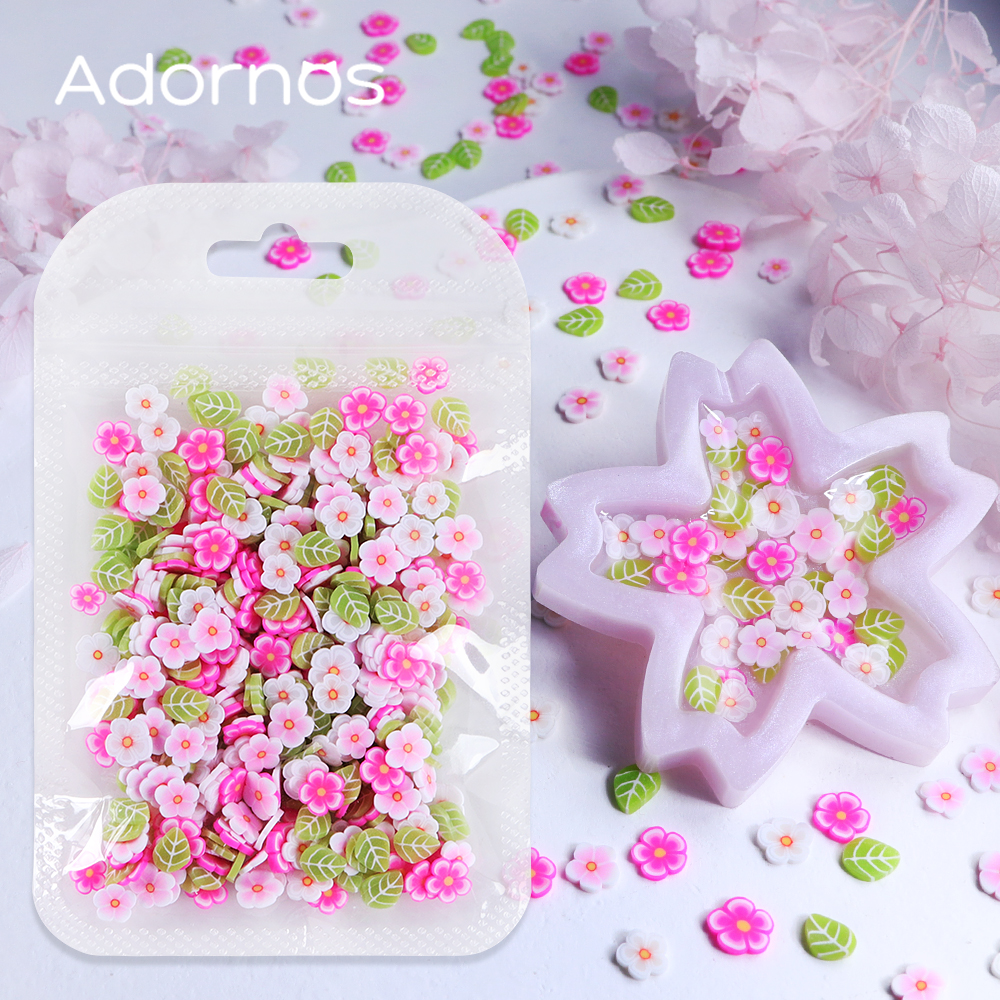 10g Pink Flowers Polymer Clay  - Flower Preservation Resin ulasan dan harga