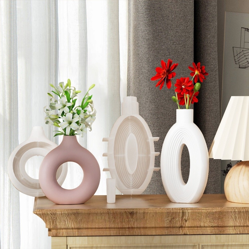 Oval Stripe Silicone Vase Mold - Resin Craft Workshop ulasan dan harga