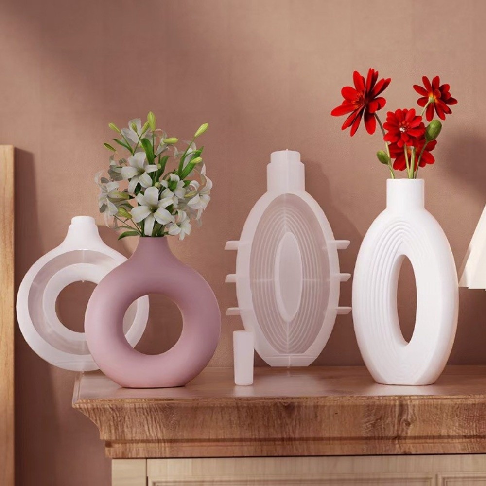 Oval Stripe Silicone Vase Mold - Resin Craft Workshop ulasan dan harga