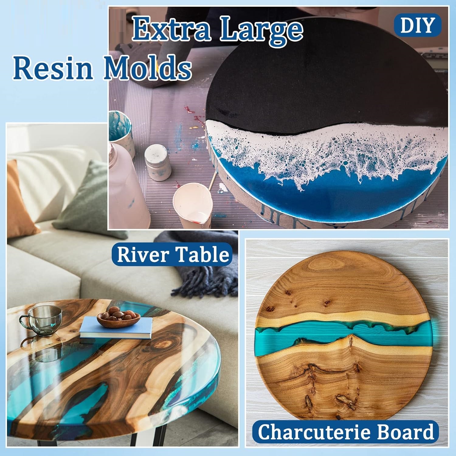 Large Round Tray UV Resin Mold - Coaster Mold Round ulasan dan harga