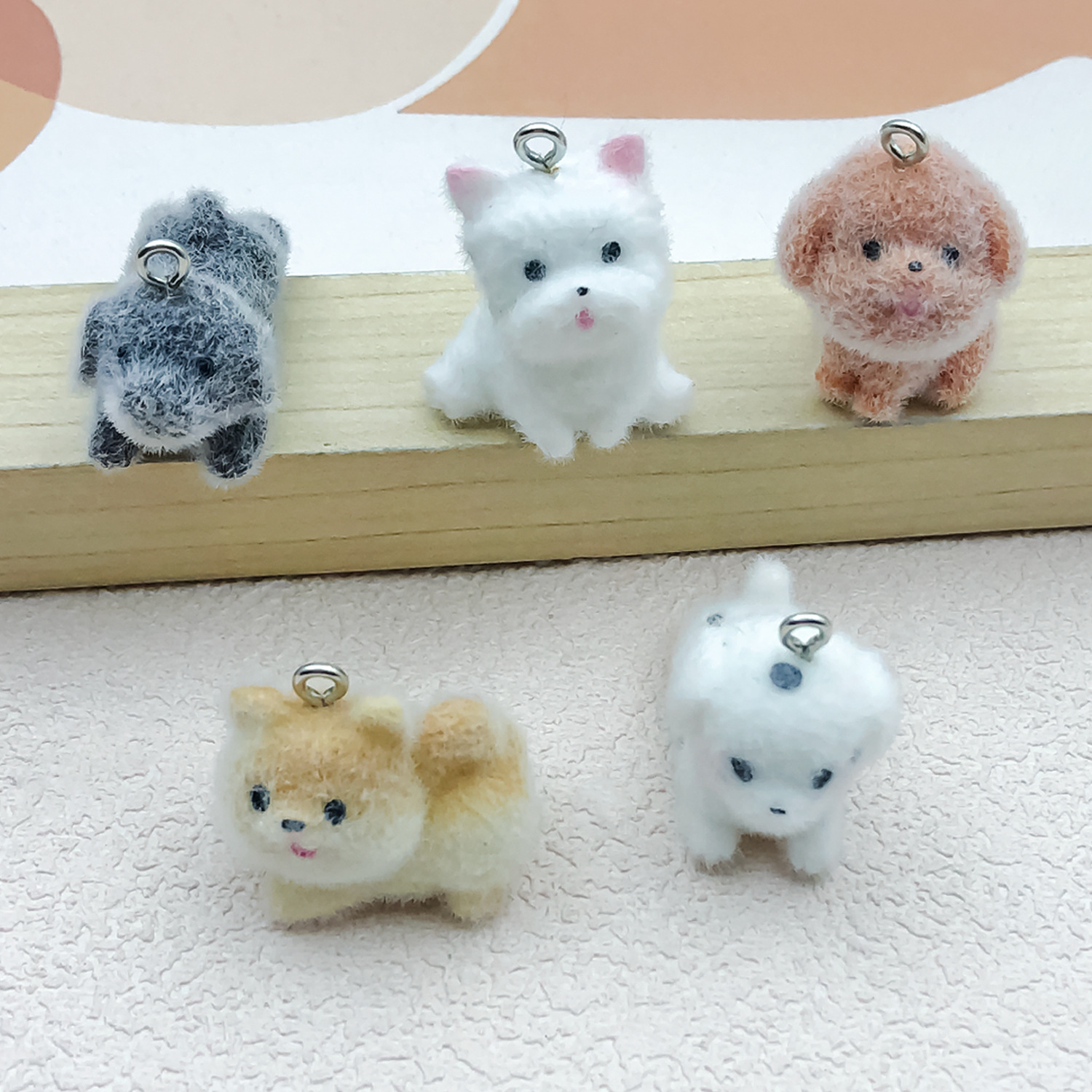 5pcs&1pc Flocked Resin Animal  - Resin Craft Kit ulasan dan harga