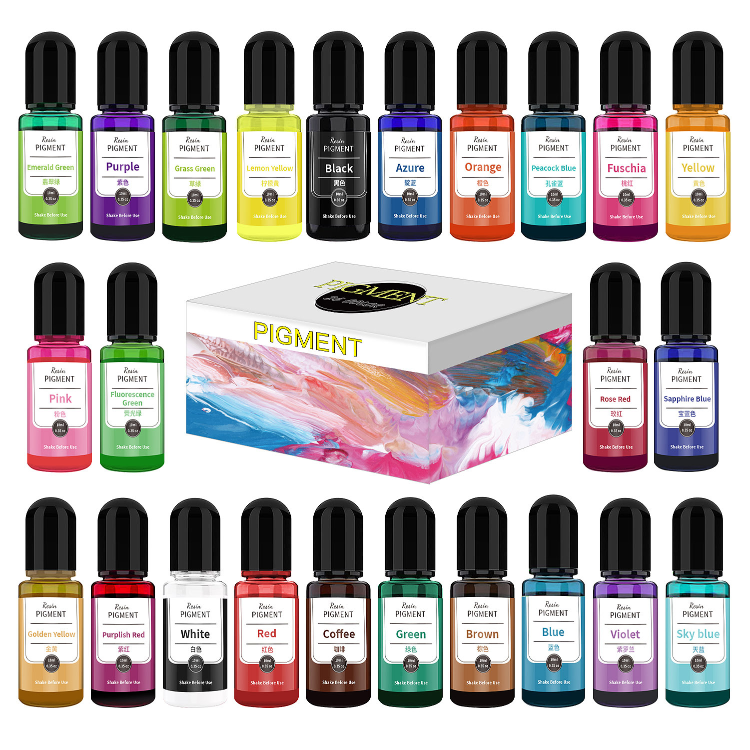 24 Color Art Ink Alcohol Resin - Resin Dye Alcohol ulasan dan harga